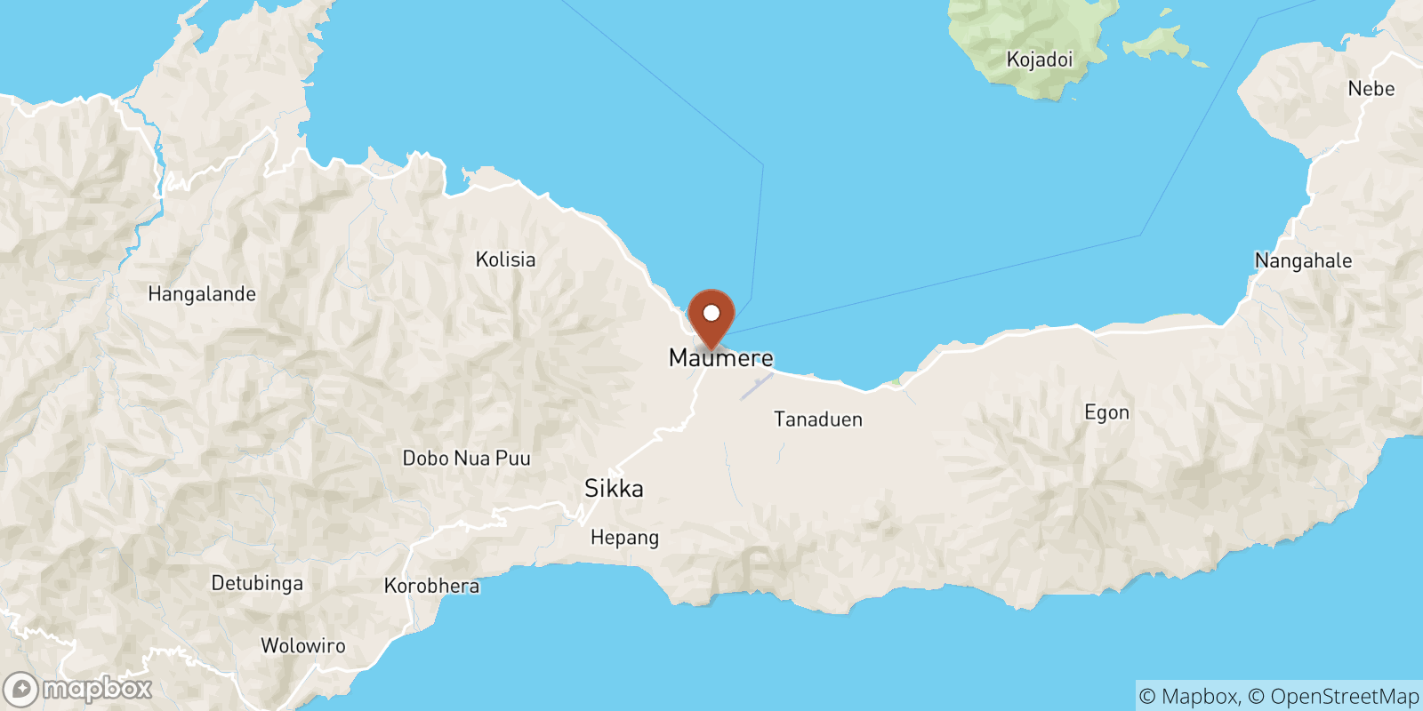 Maumere sea temperature map