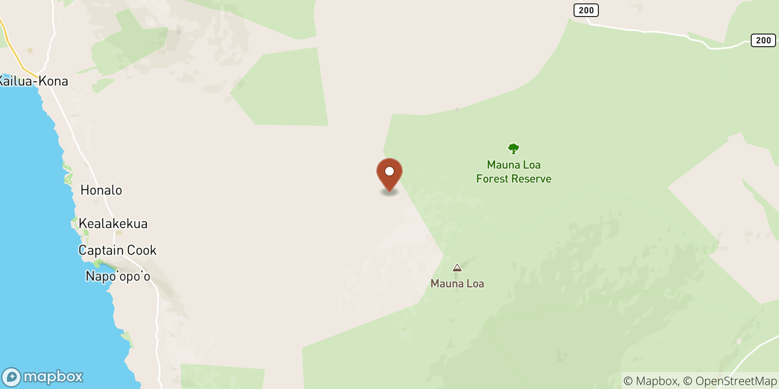 Island of Hawaii sea temperature map