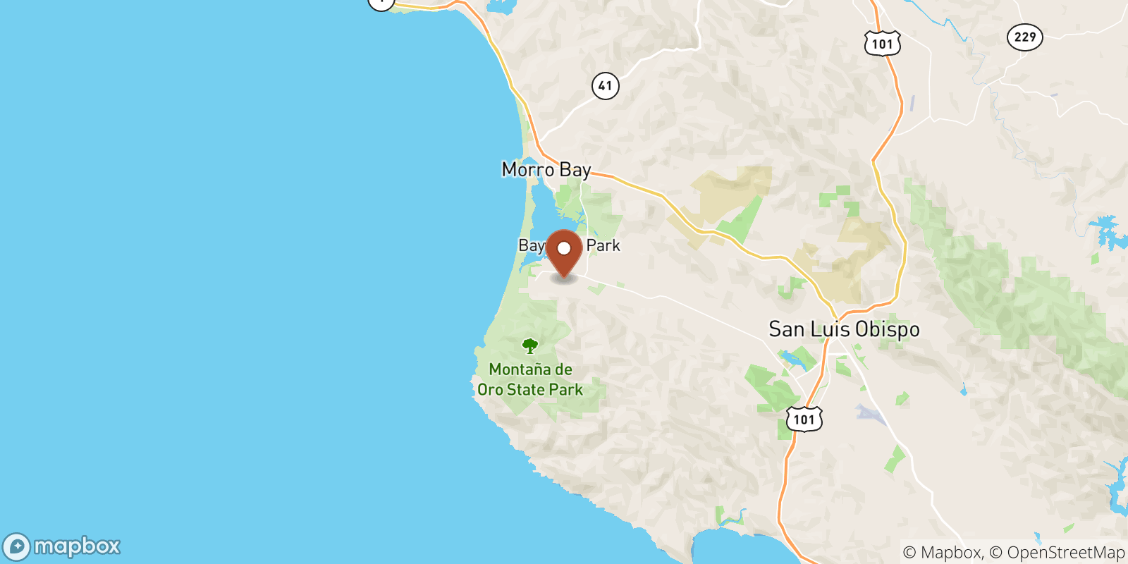 Los Osos sea temperature map