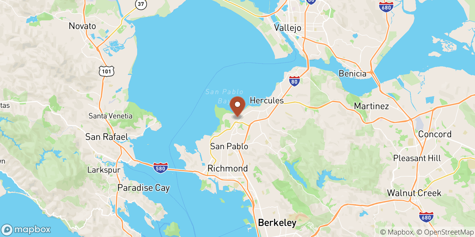Montalvin sea temperature map