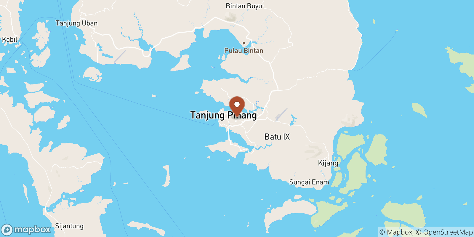 Tanjungpinang sea temperature map