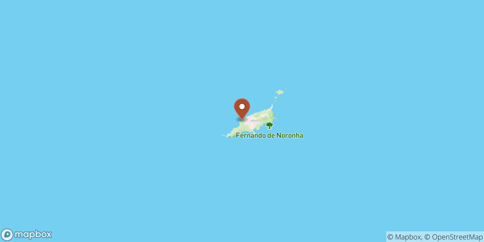 Baia do Sancho sea temperature map