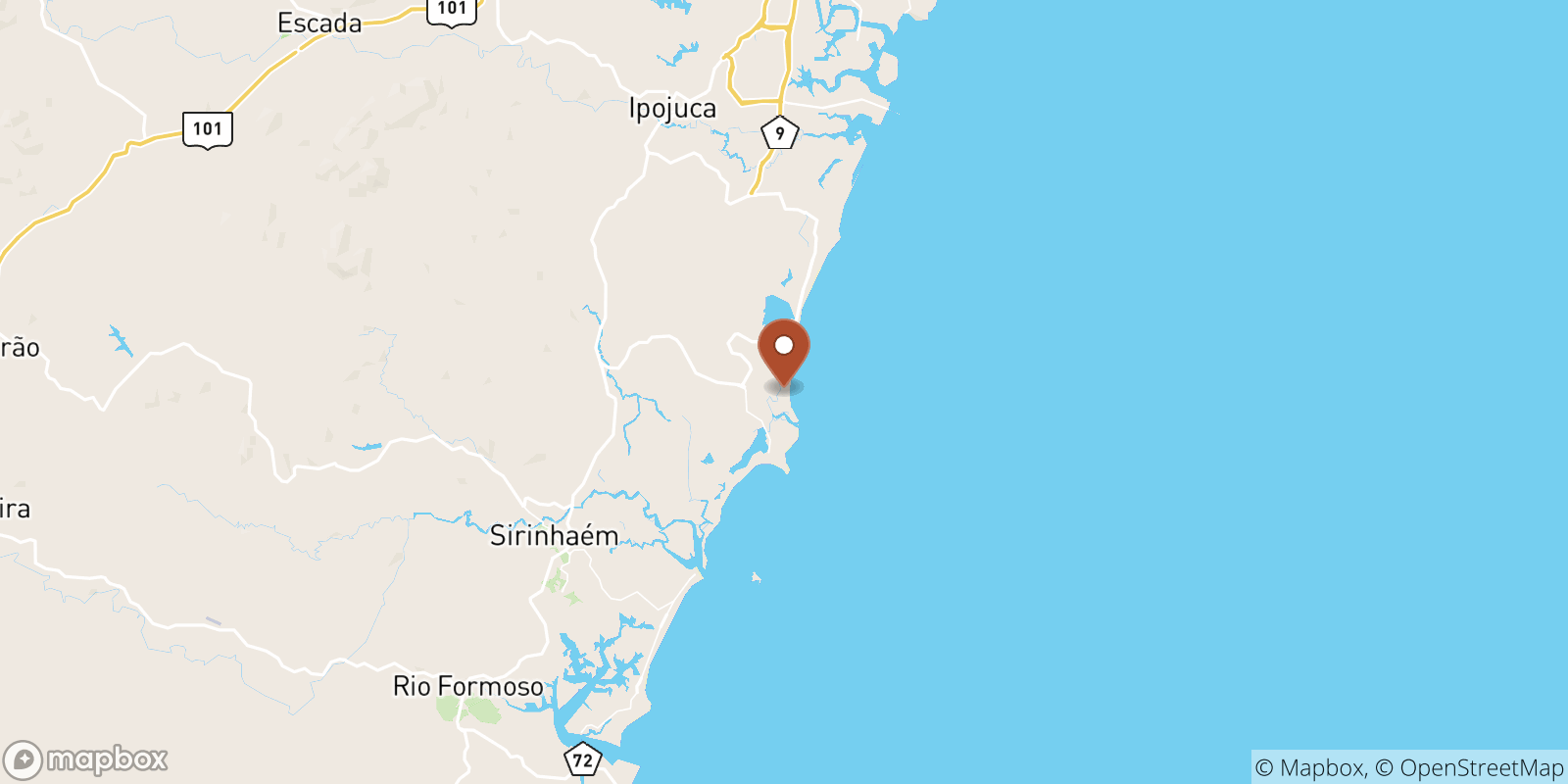 Maracaipe sea temperature map