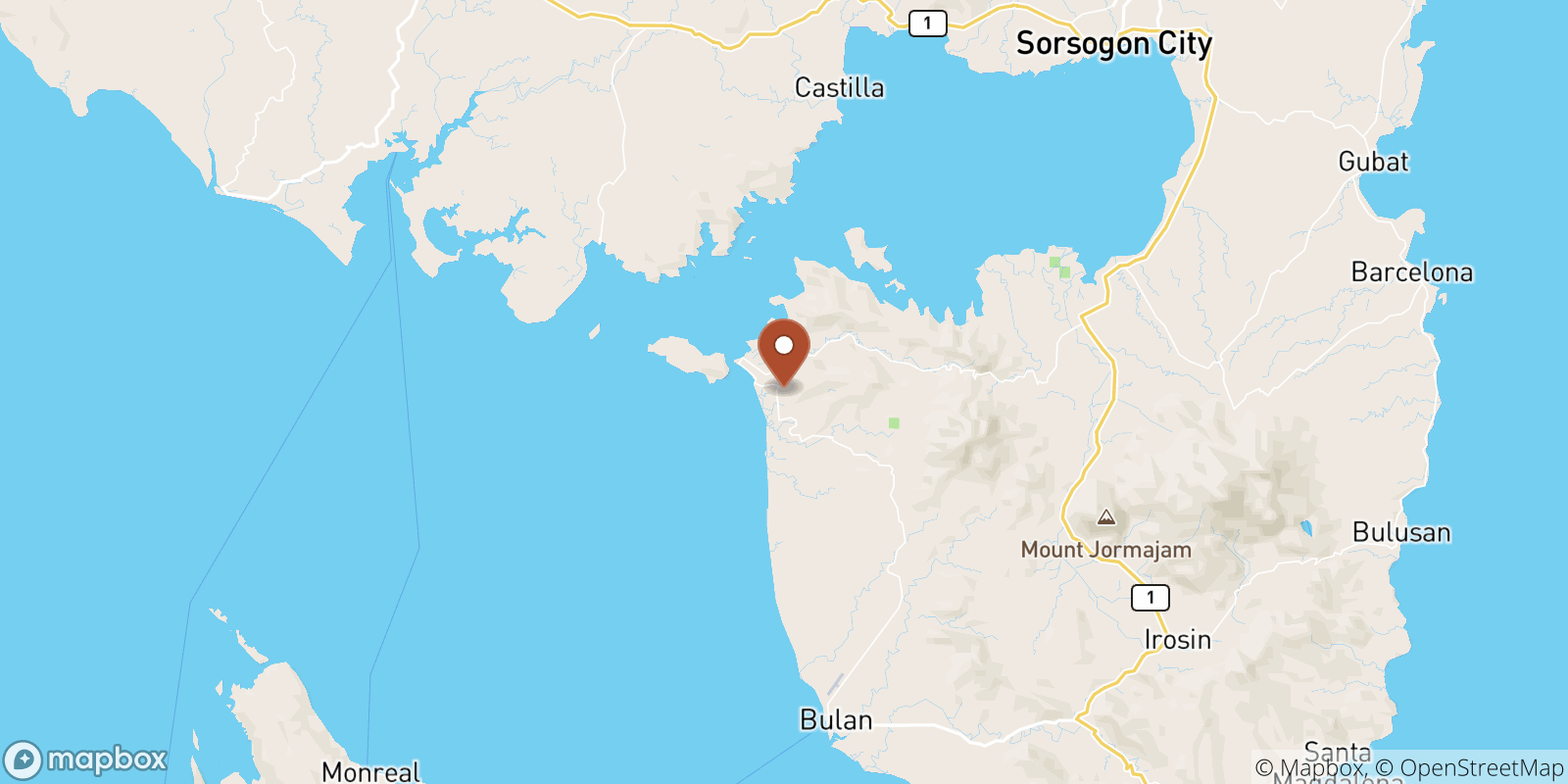 Aguada sea temperature map