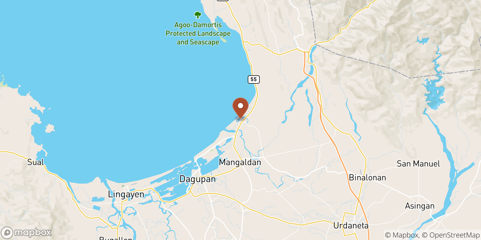 Nibaliw Central sea temperature map