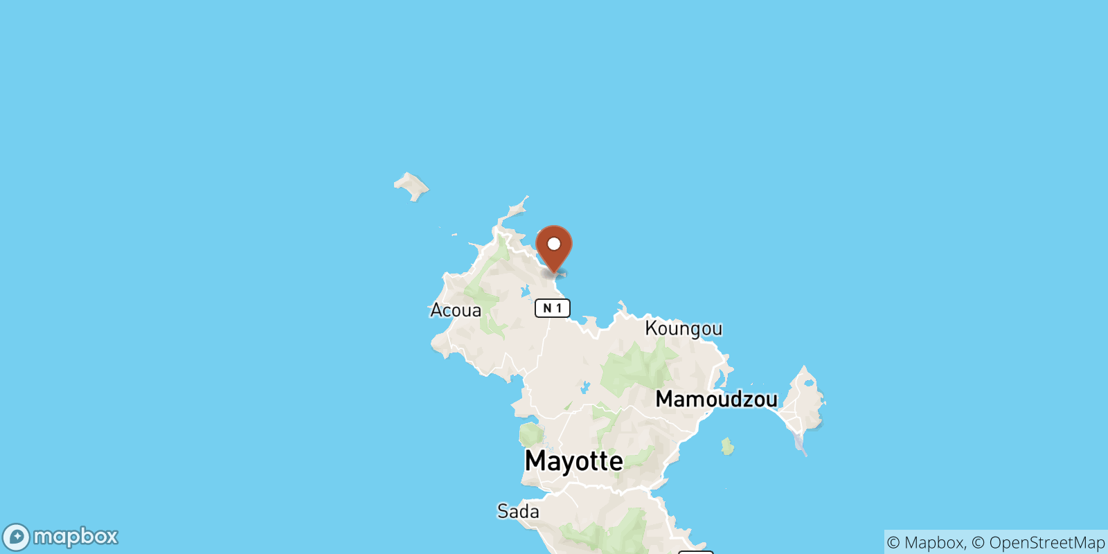 Bandraboua sea temperature map