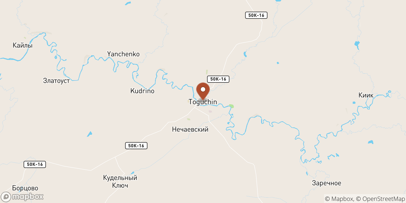 Inya River (near Toguchin) sea temperature map