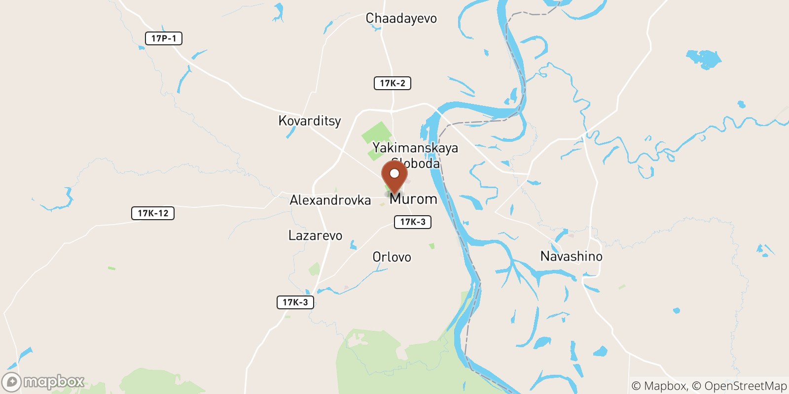 Murom sea temperature map