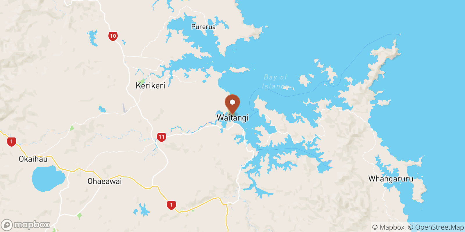 Waitangi sea temperature map