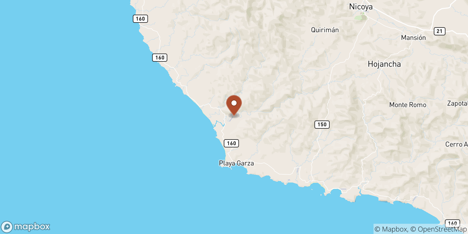 Nosara sea temperature map