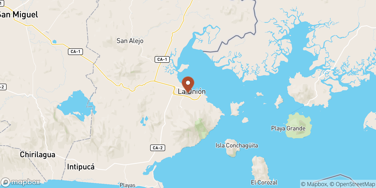 La Union sea temperature map