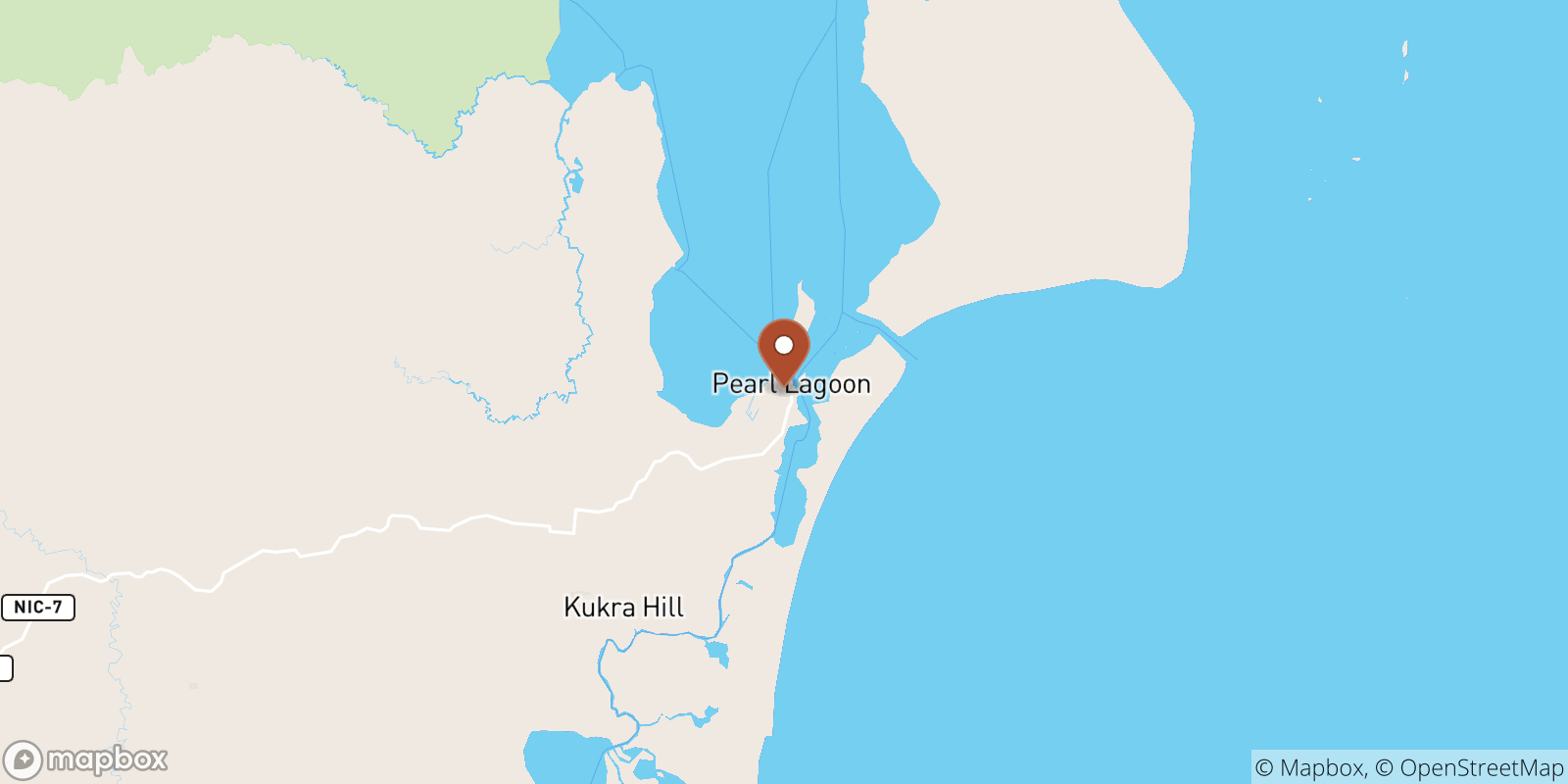 Laguna De Perlas sea temperature map