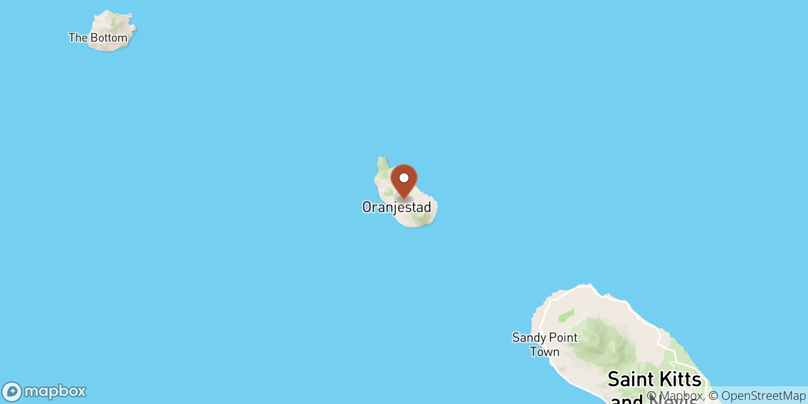 Oranjestad sea temperature map