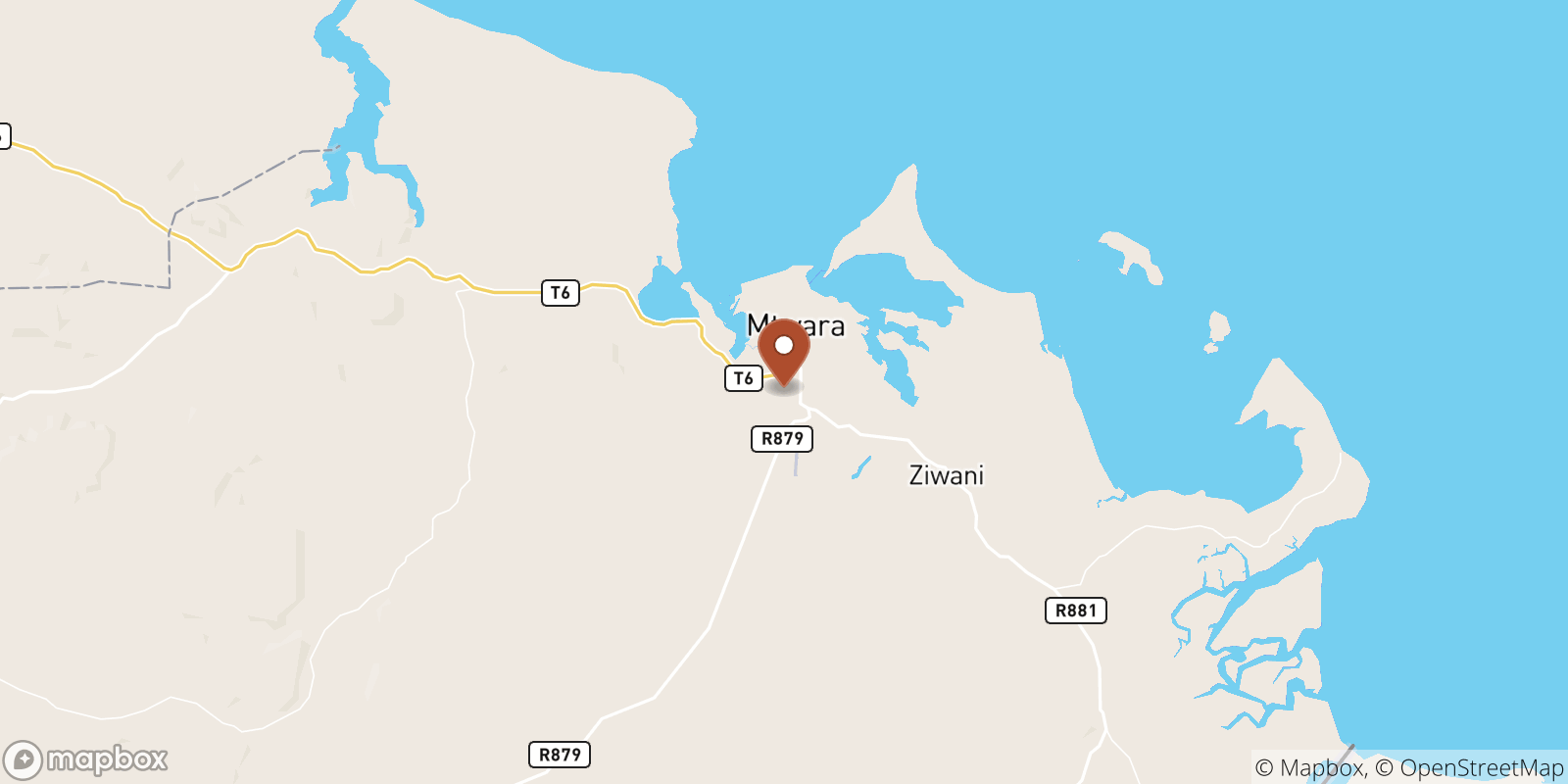 Mtwara sea temperature map