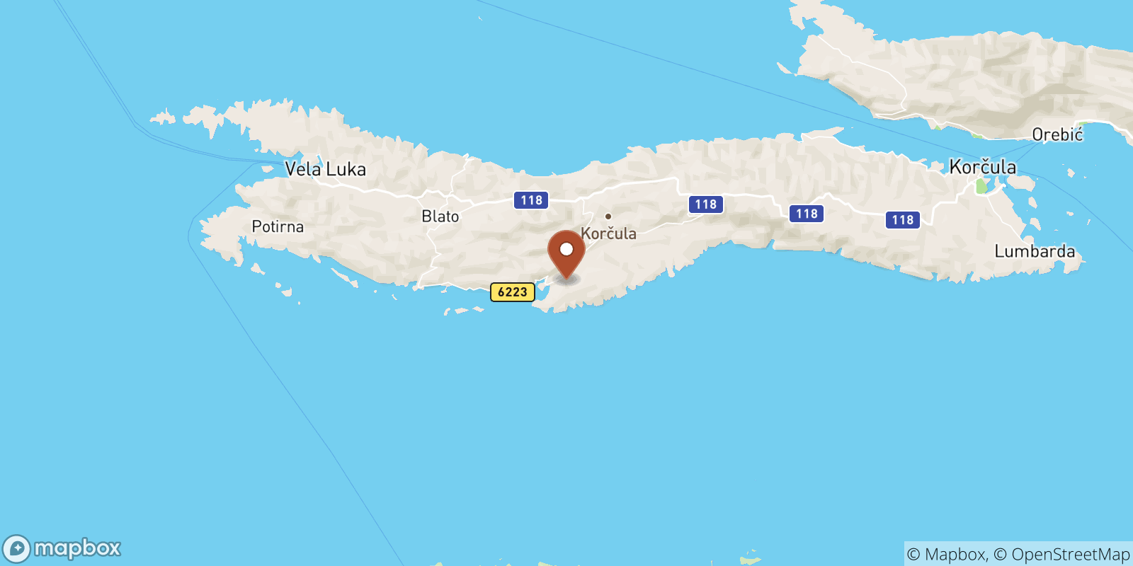 Brna sea temperature map