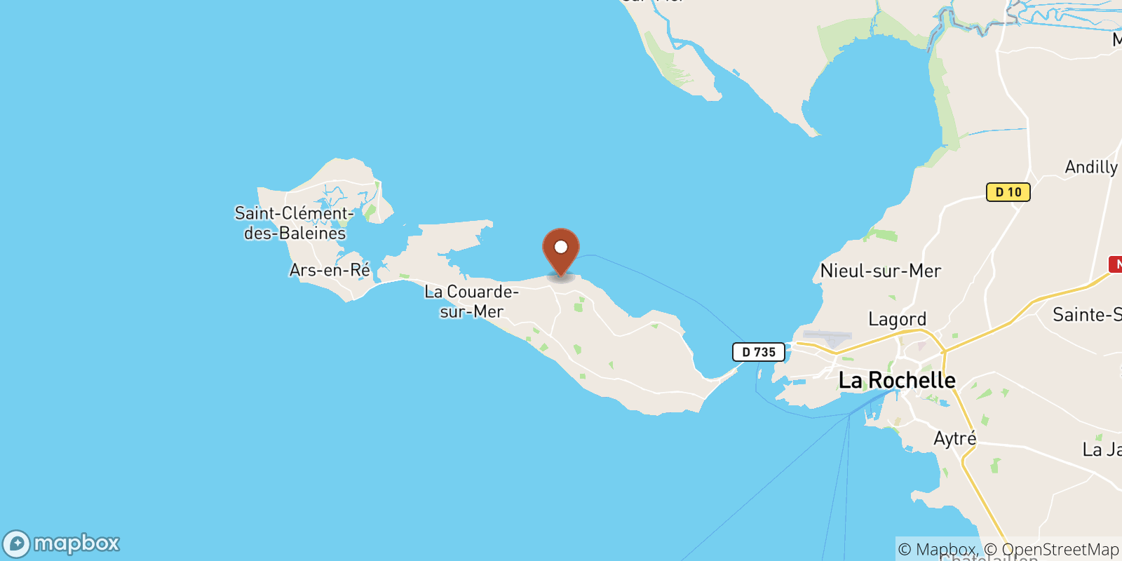Saint-Martin-de-Re sea temperature map