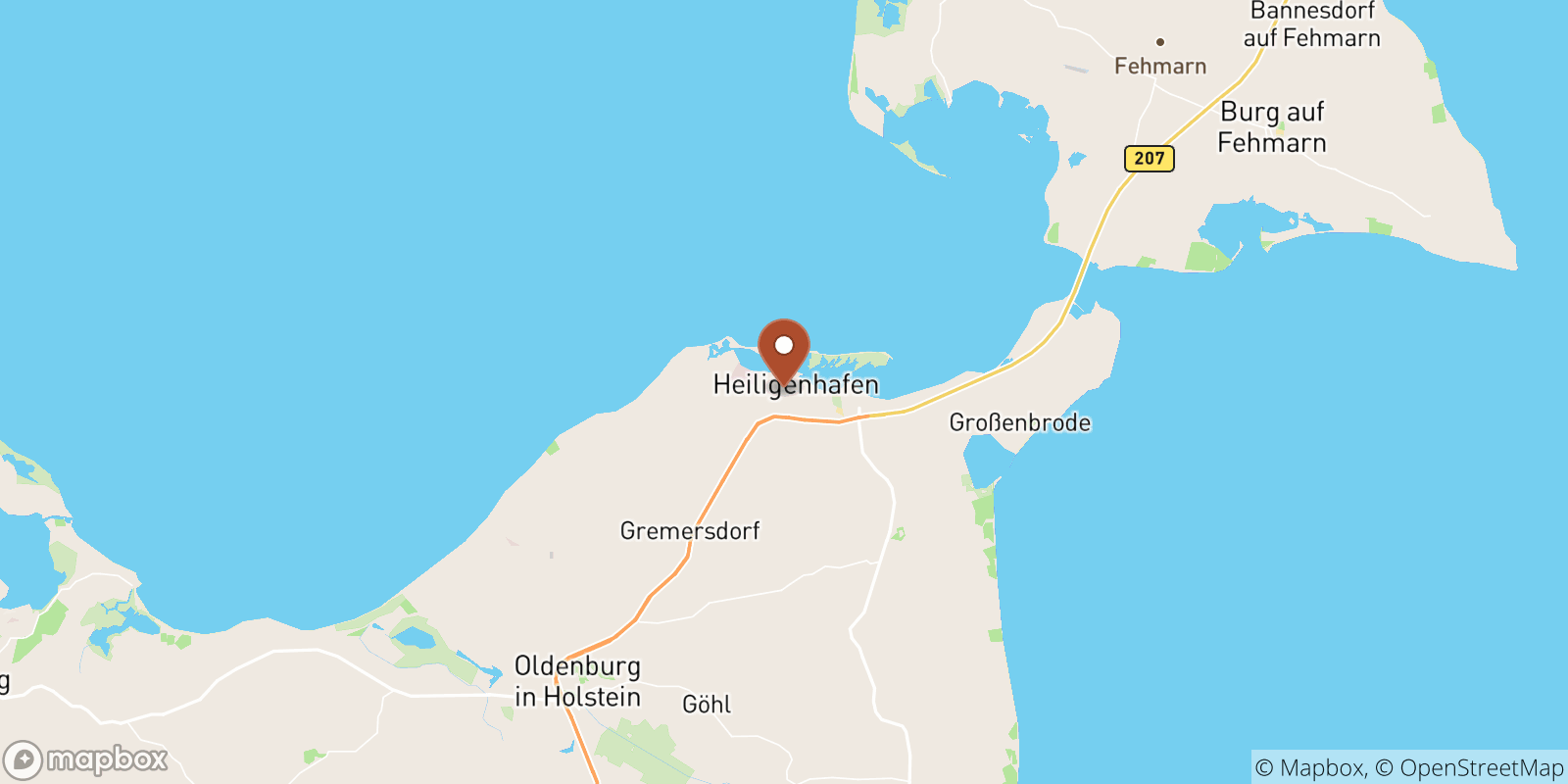 Heiligenhafen sea temperature map