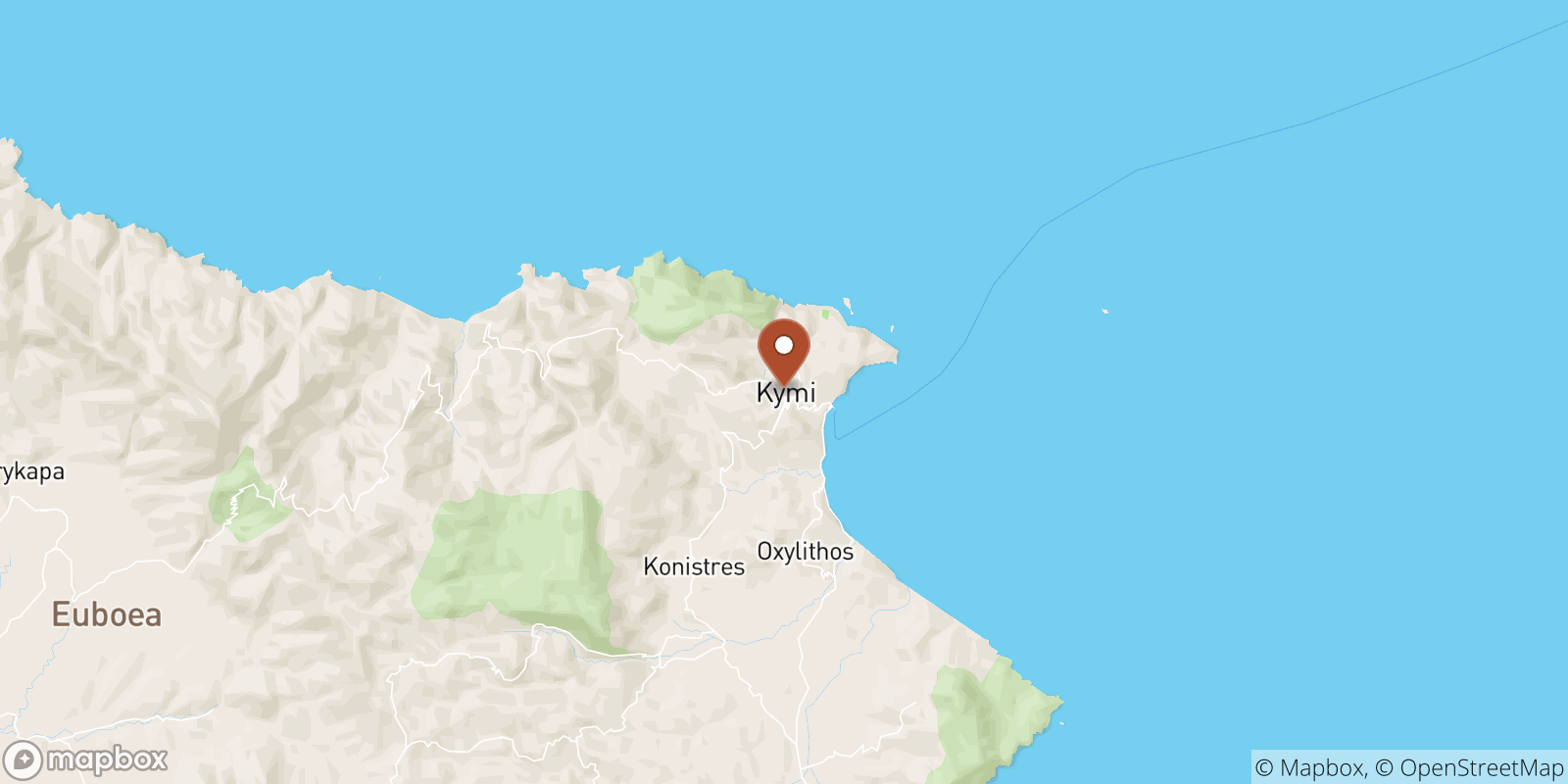 Kymi sea temperature map