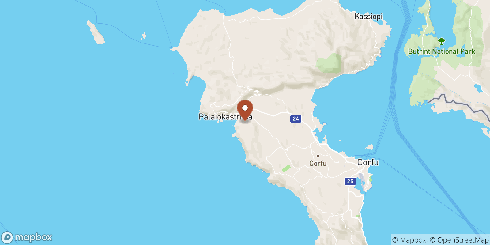 Liapades sea temperature map