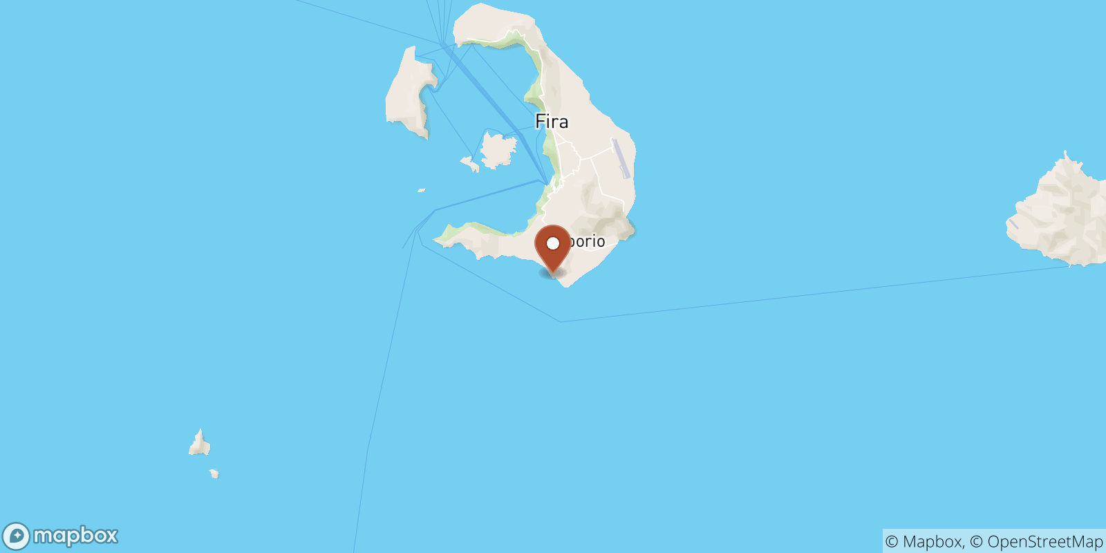 Vlichada sea temperature map