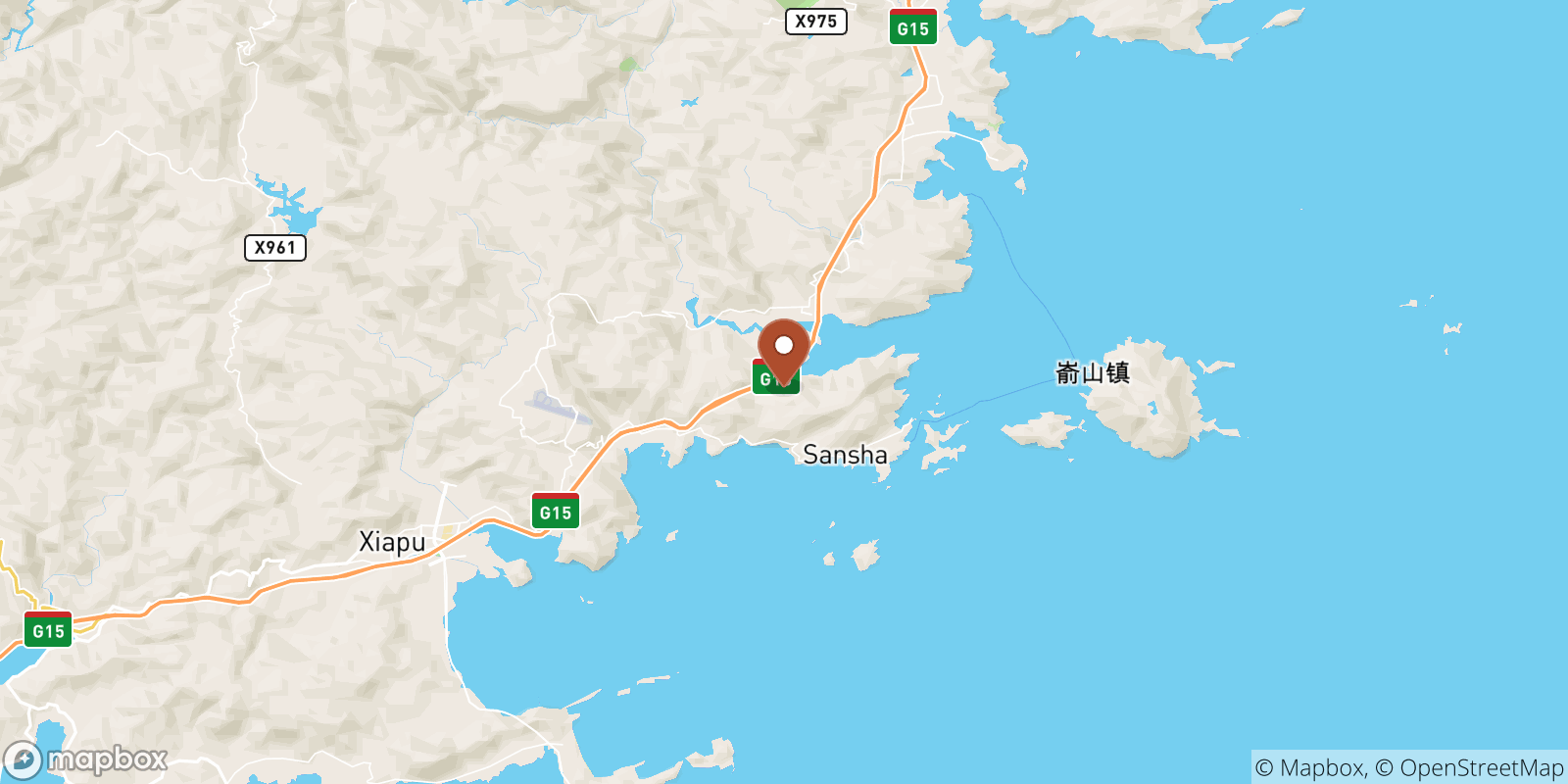 Shajiang sea temperature map