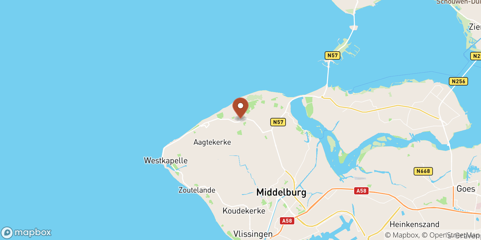 Oostkapelle sea temperature map