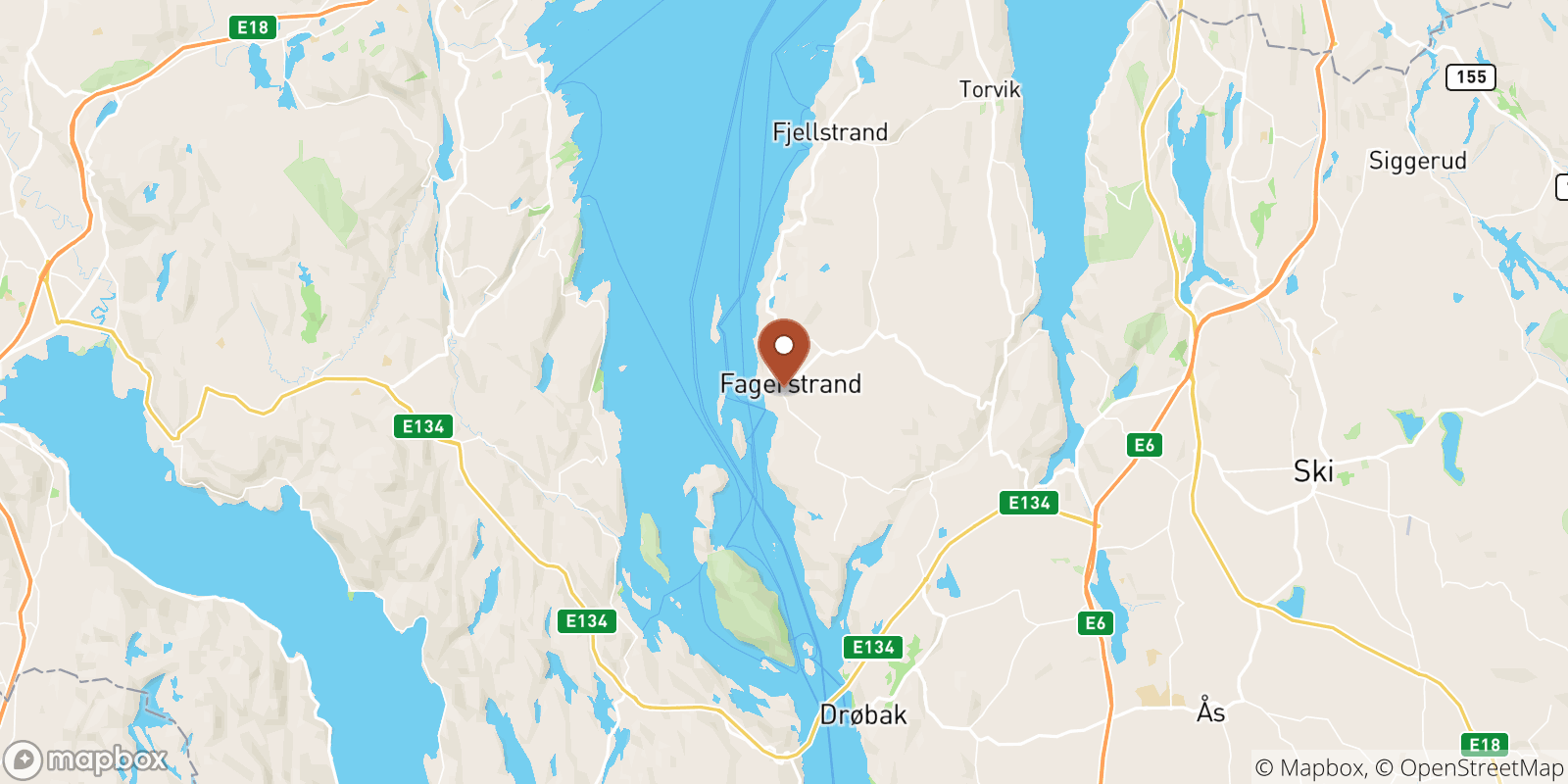 Fagerstrand sea temperature map