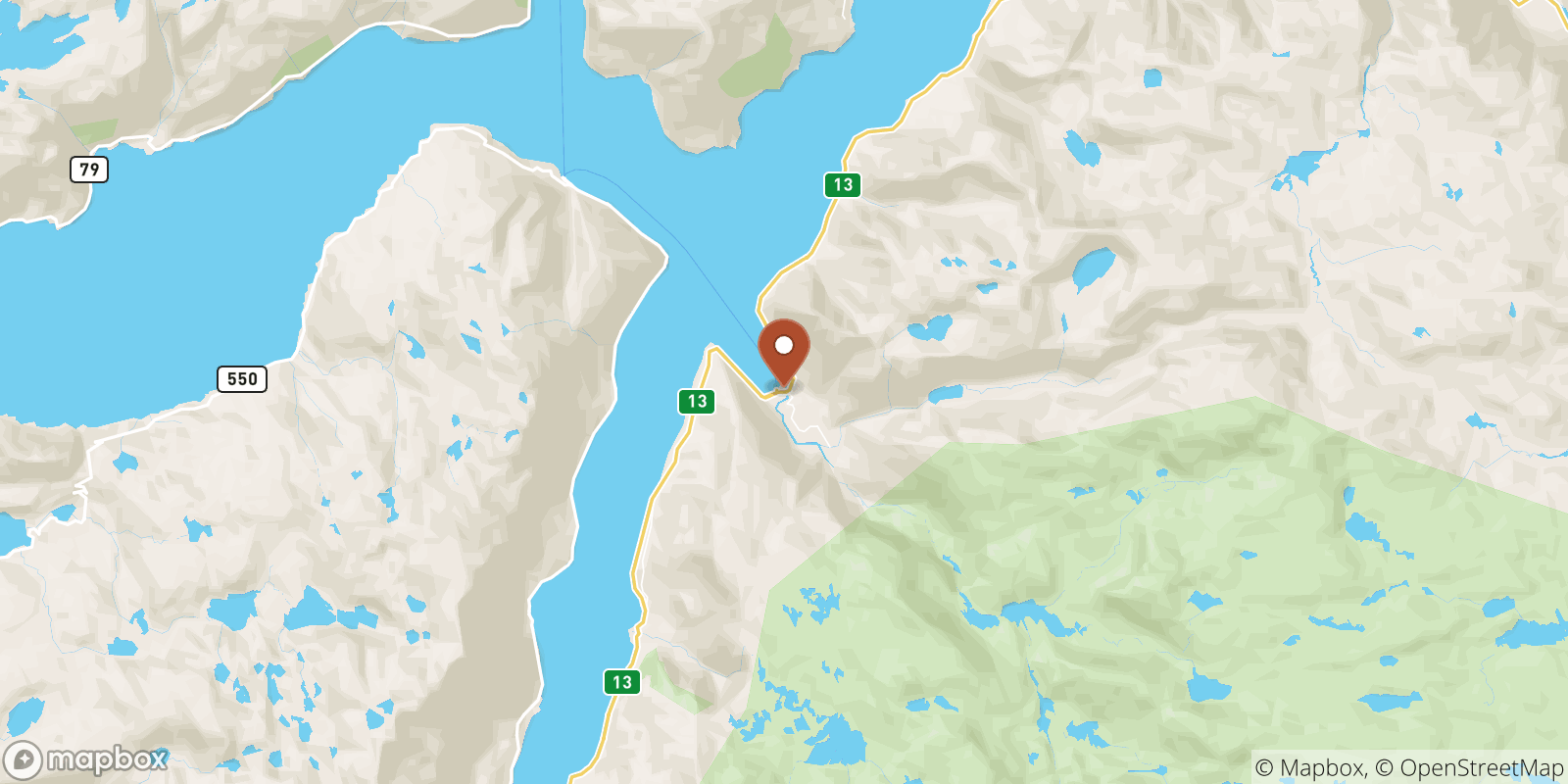 Kinsarvik sea temperature map