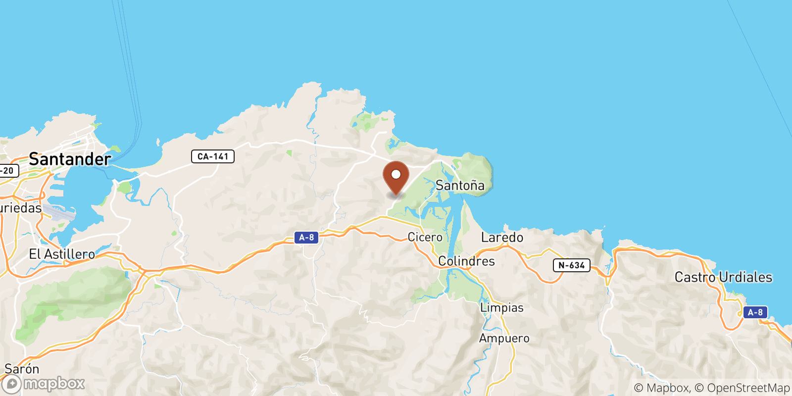 Escalante sea temperature map