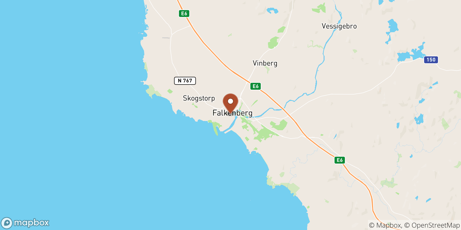 Falkenberg sea temperature map