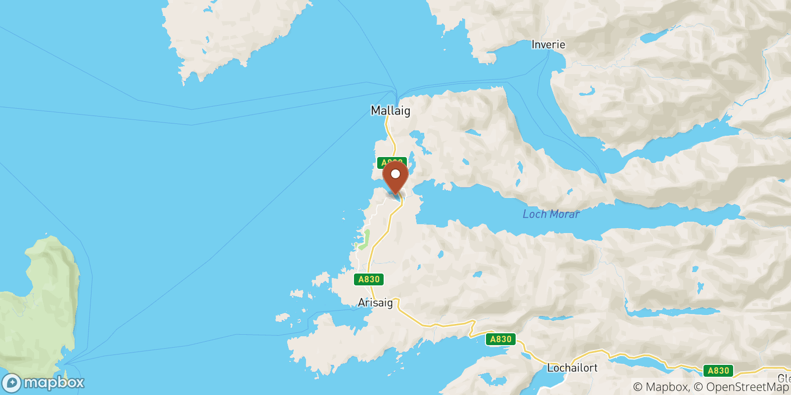 Morar Beach sea temperature map