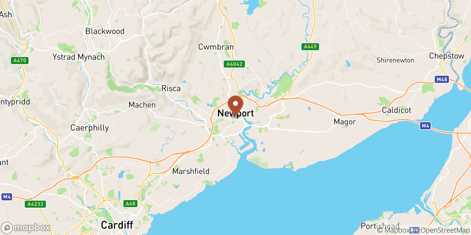 Newport sea temperature map