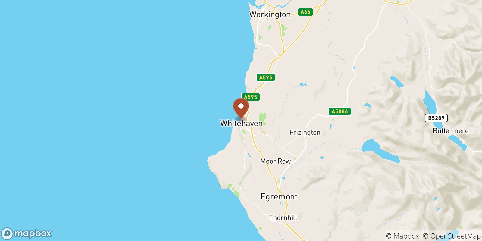 Whitehaven sea temperature map