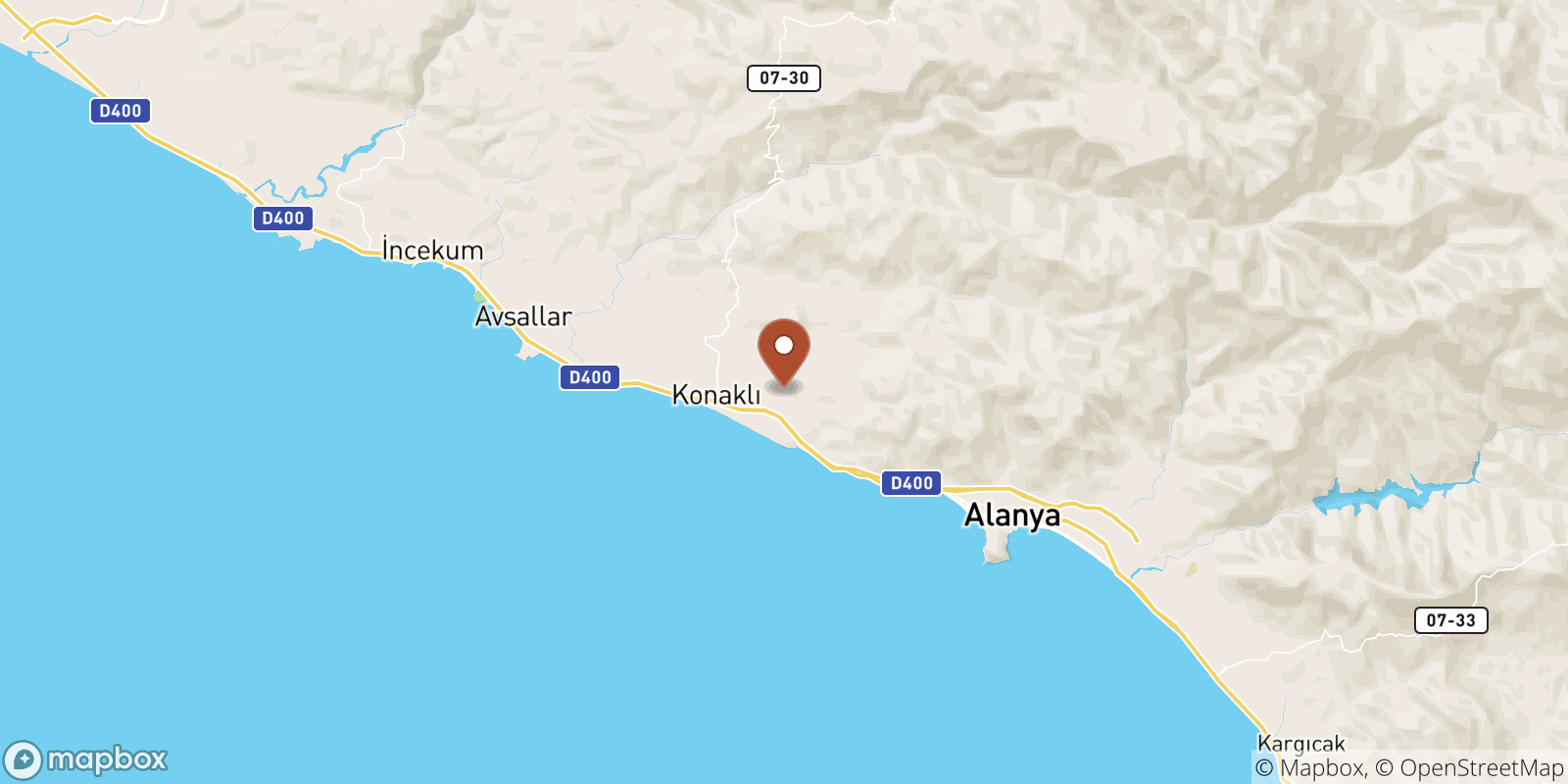 Konakli sea temperature map