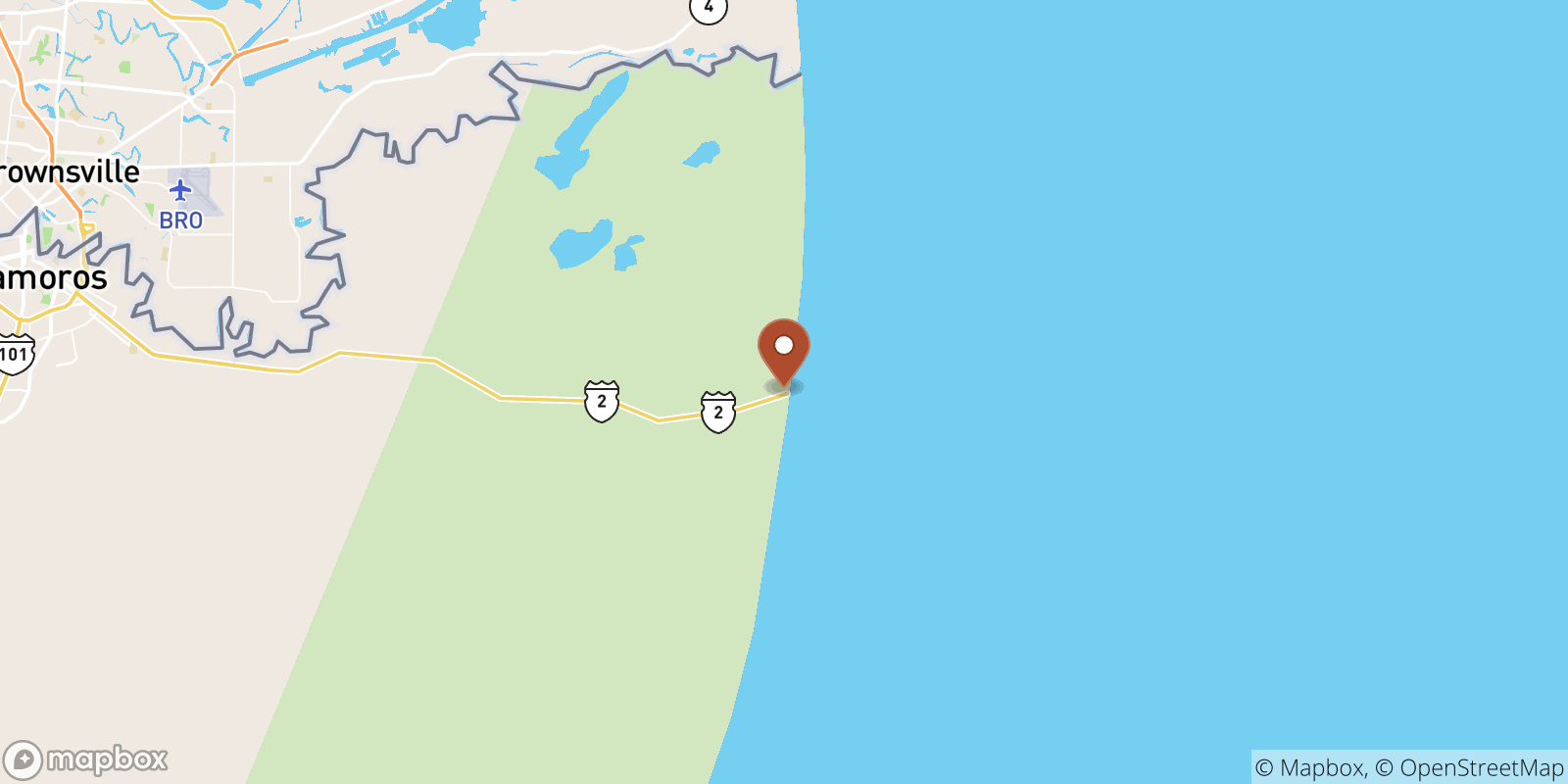 Playa Bagdad sea temperature map